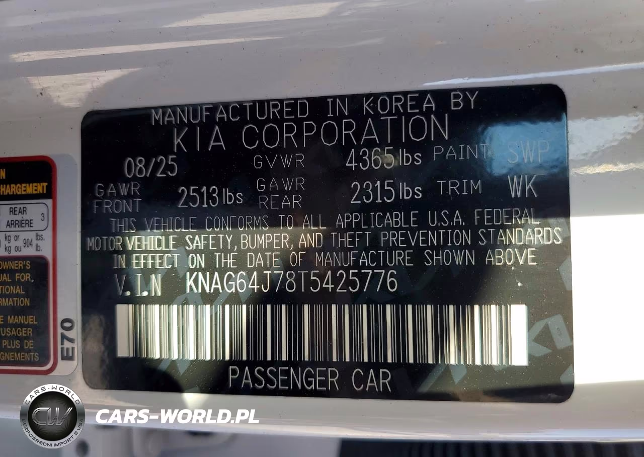 2026 Kia K5 Gt Line VIN:KNAG64J78T5425776 - 12