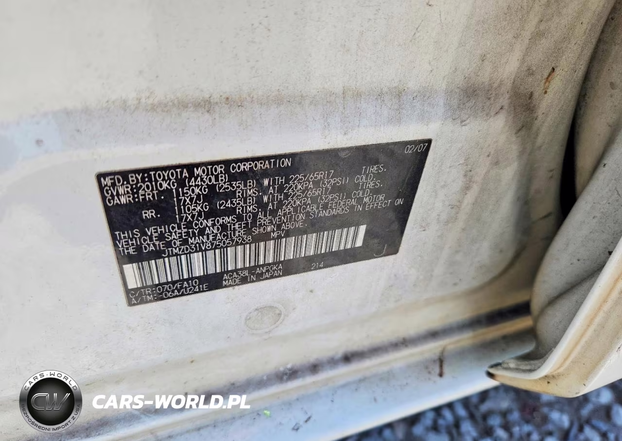 2007 Toyota Rav4 Limited VIN:JTMZD31V875057938 - 12
