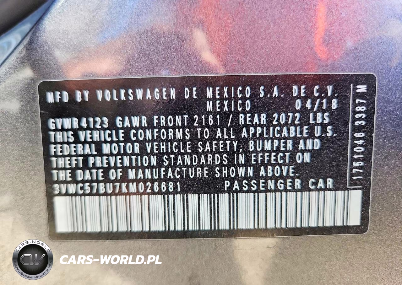 2019 Volkswagen Jetta S VIN:3VWC57BU7KM026681 - 12