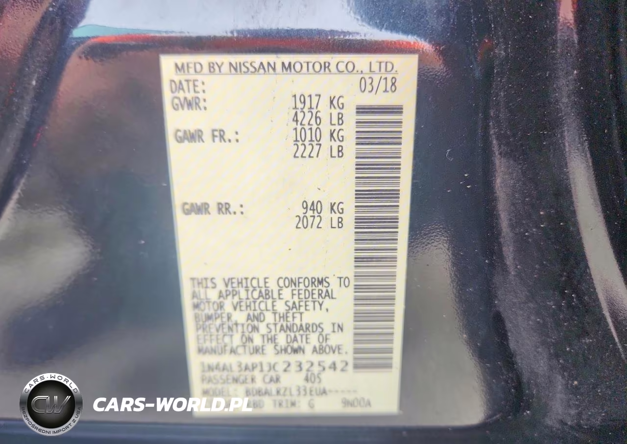2018 Nissan Altima 2.5 Sl VIN:1N4AL3AP1JC232542 - 12