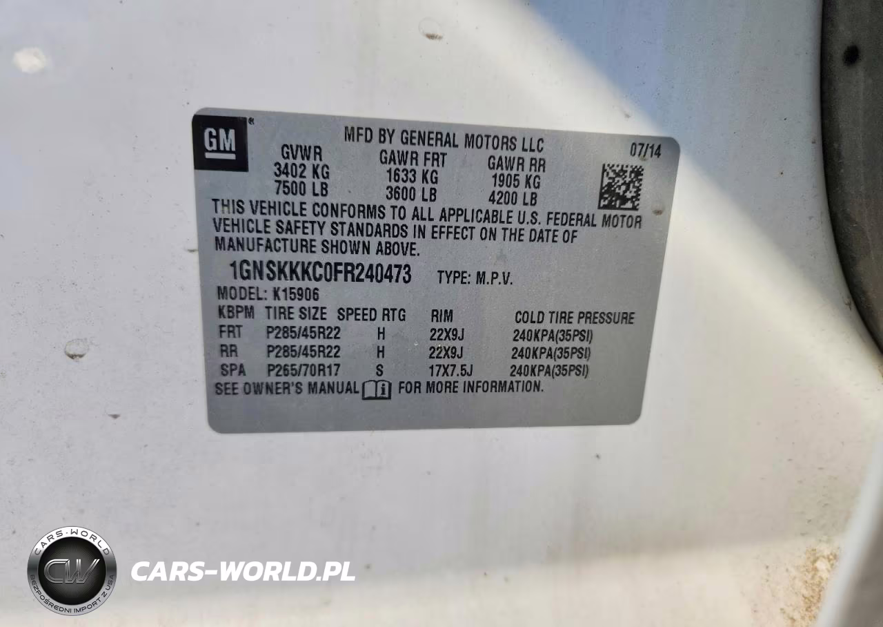 2015 Chevrolet Suburban K1500 Ltz VIN:1GNSKKKC0FR240473 - 13