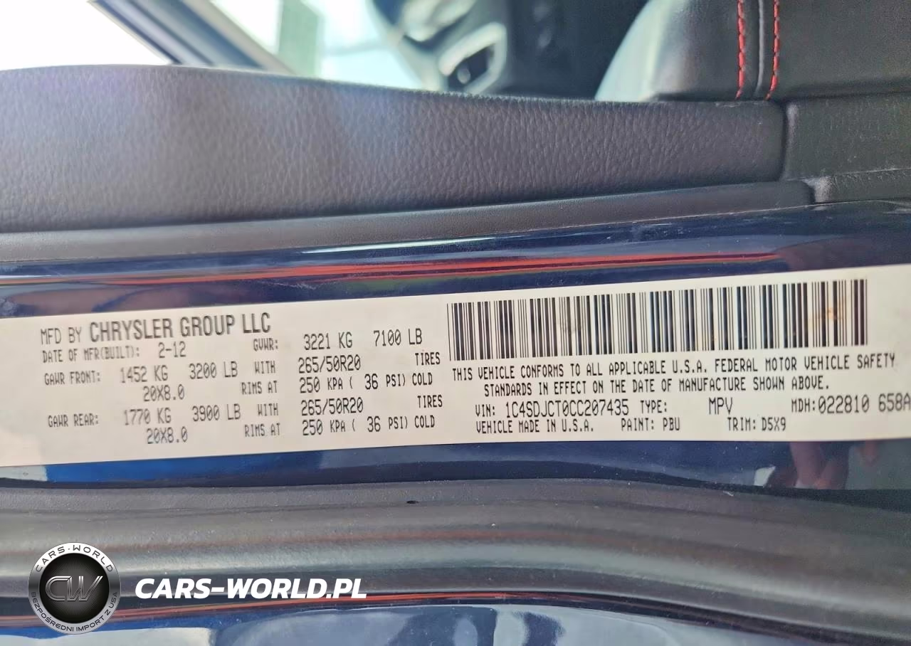 2012 Dodge Durango R-T VIN:1C4SDJCT0CC207435 - 13