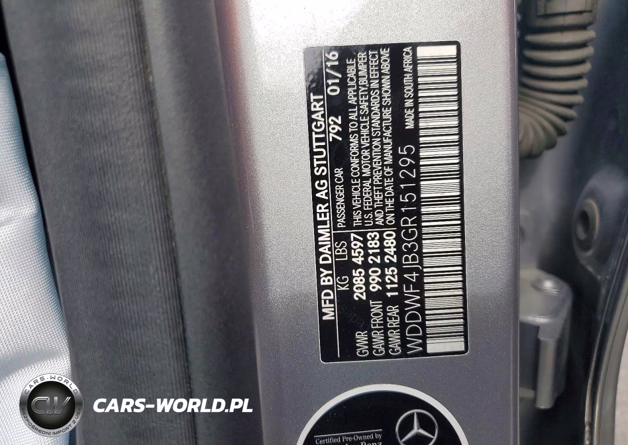 2016 Mercedes-Benz C 300 VIN:WDDWF4JB3GR151295 - 12