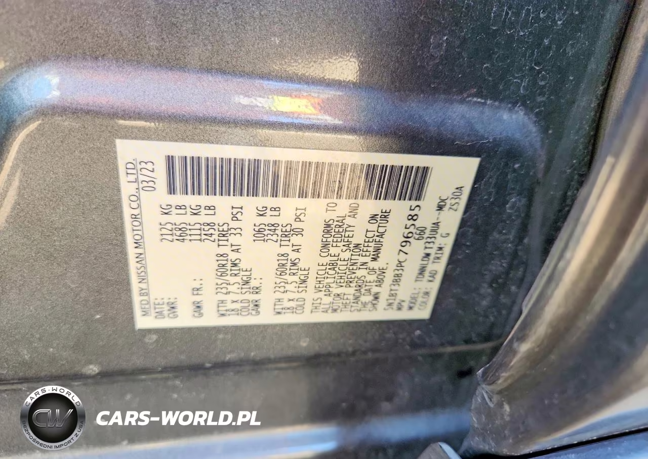2023 Nissan Rogue Sv VIN:5N1BT3BB3PC796585 - 14