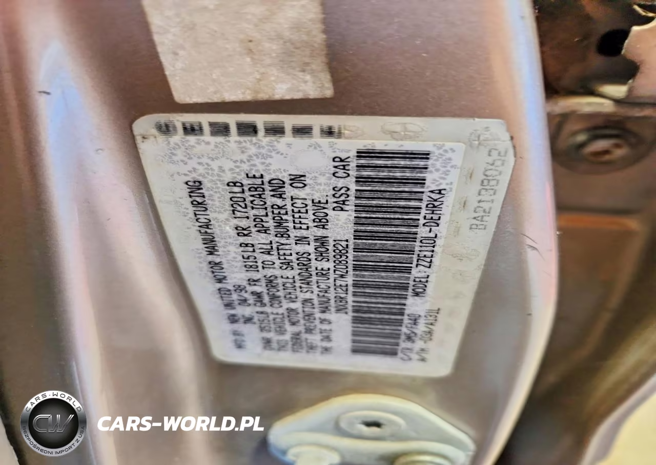 1998 Toyota Corolla Ve VIN:1NXBR12E7WZ089821 - 13