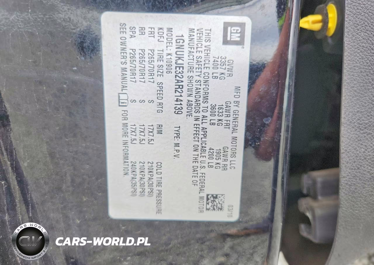 2010 Chevrolet Suburban K1500 Lt VIN:1GNUKJE32AR214139 - 13