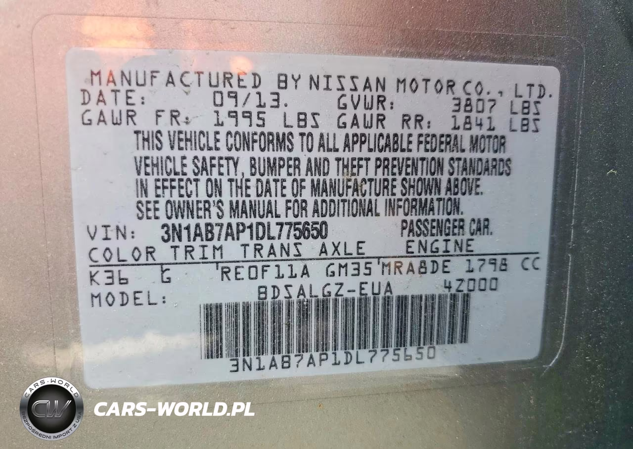 2013 Nissan Sentra S VIN:3N1AB7AP1DL775650 - 12