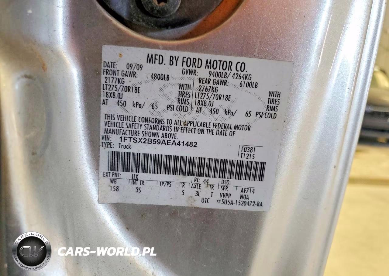 2010 Ford F250 Super Duty VIN:1FTSX2B59AEA41482 - 12