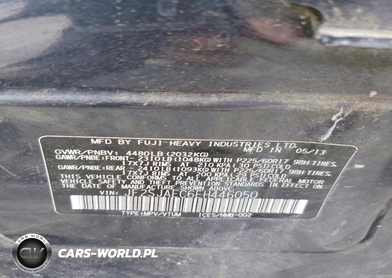 2014 Subaru Forester 2.5I Premium VIN:JF2SJAEC6EH446050 - 14