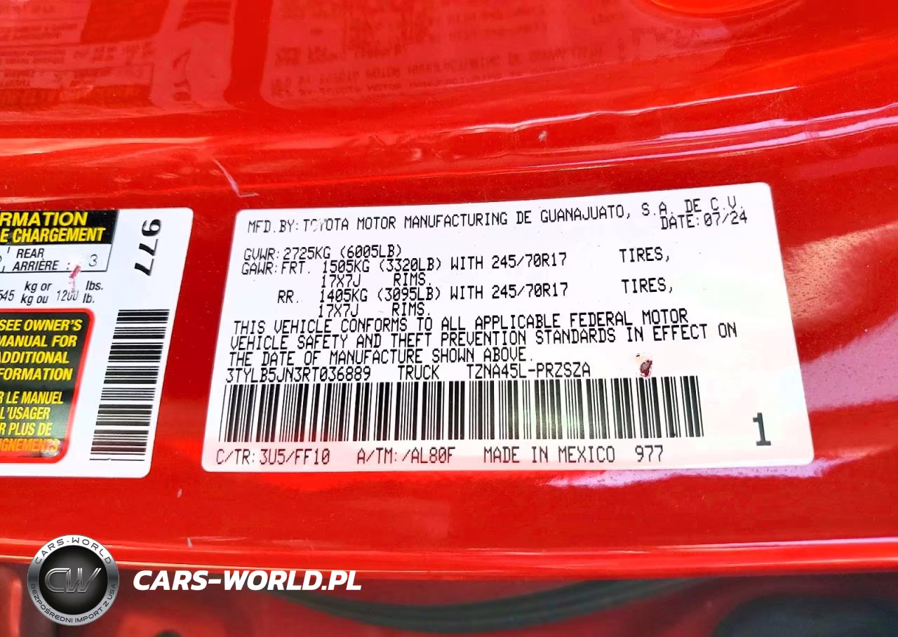 2024 Toyota Tacoma Sr5 VIN:3TYLB5JN3RT036889 - 12