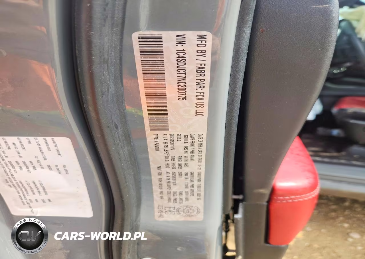 2022 Dodge Durango VIN:1C4SDJCT7NC200775 - 12