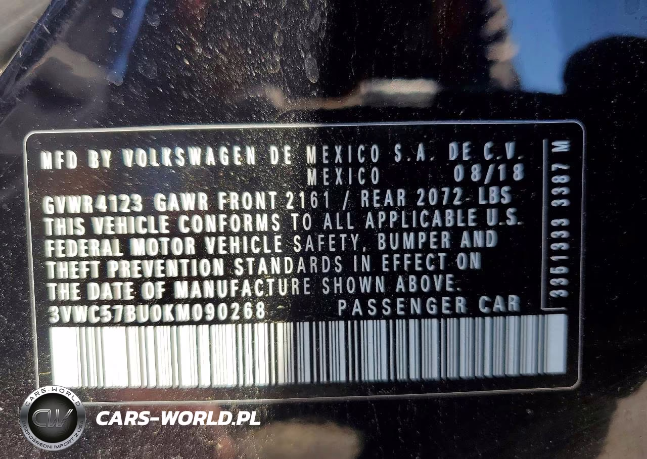 2019 Volkswagen Jetta Se VIN:3VWC57BU0KM090268 - 12