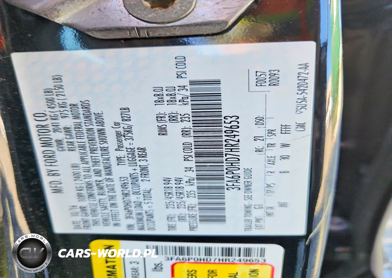 2017 Ford Fusion Se VIN:3FA6P0HD7HR249653 - 12