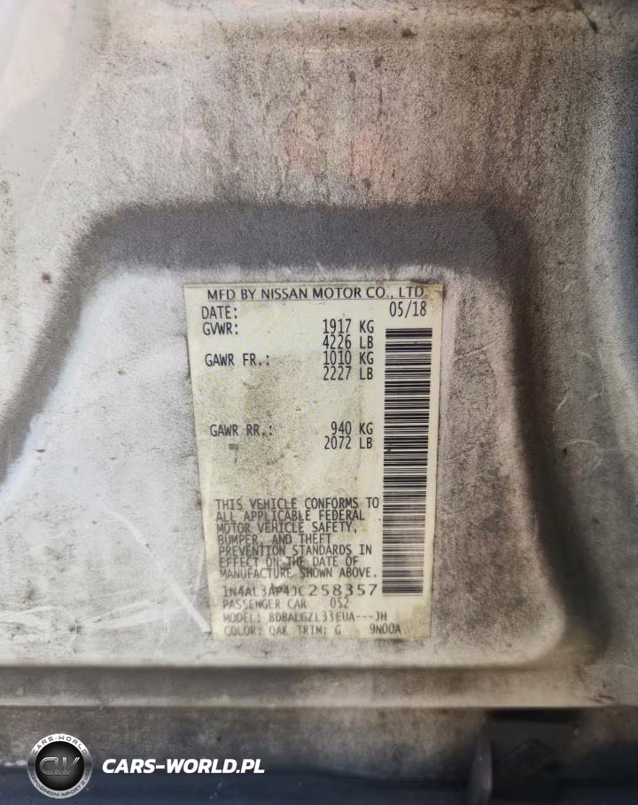 2018 Nissan Altima 2.5 S VIN:1N4AL3AP4JC258357 - 12