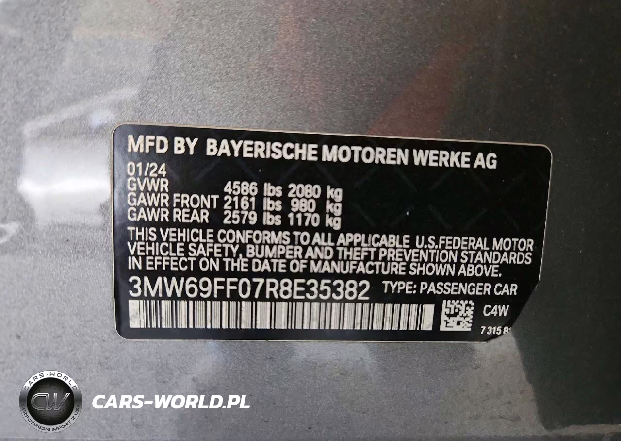 2024 BMW 330I VIN:3MW69FF07R8E35382 - 13