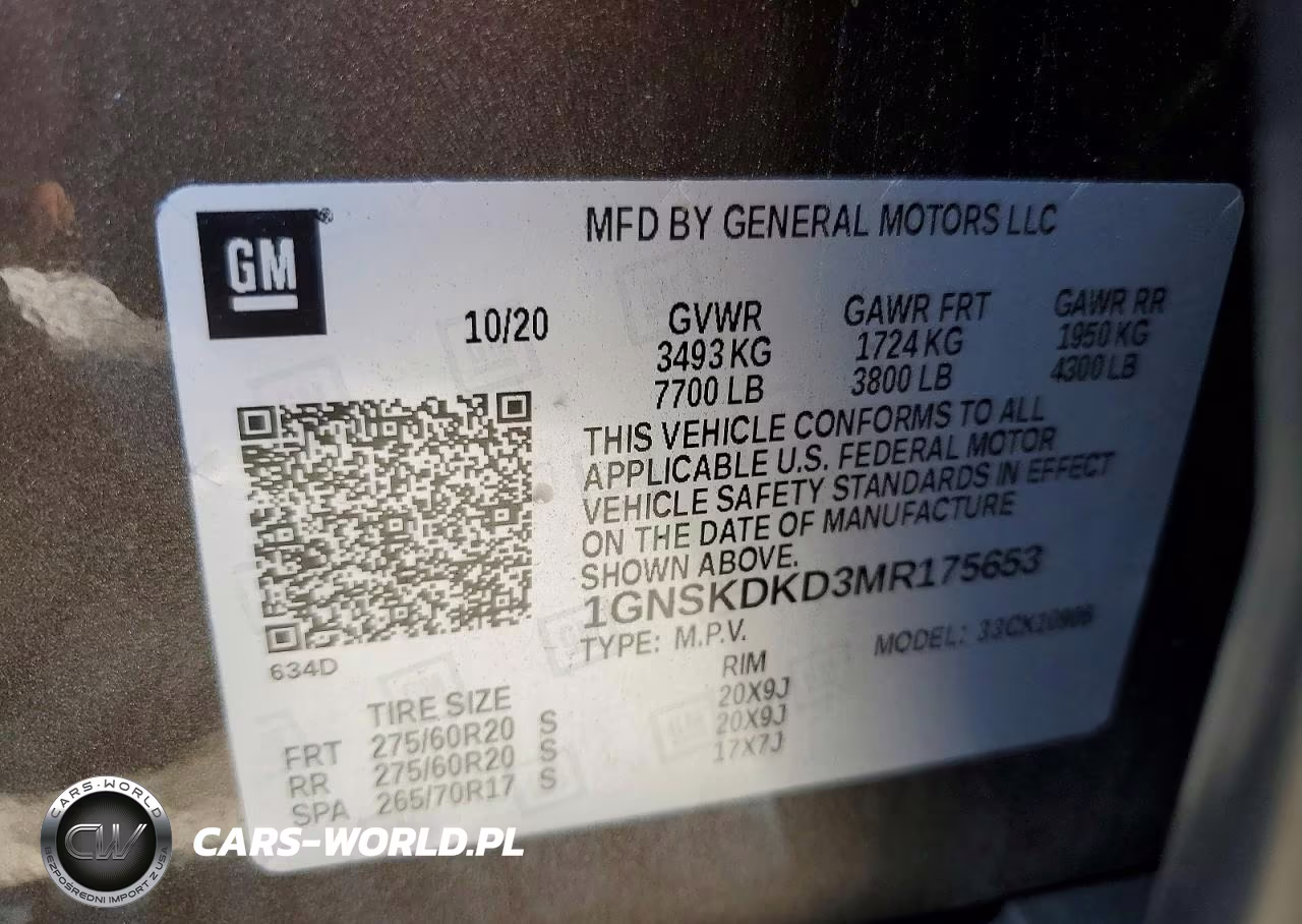 2021 Chevrolet Suburban K1500 Z71 VIN:1GNSKDKD3MR175653 - 14