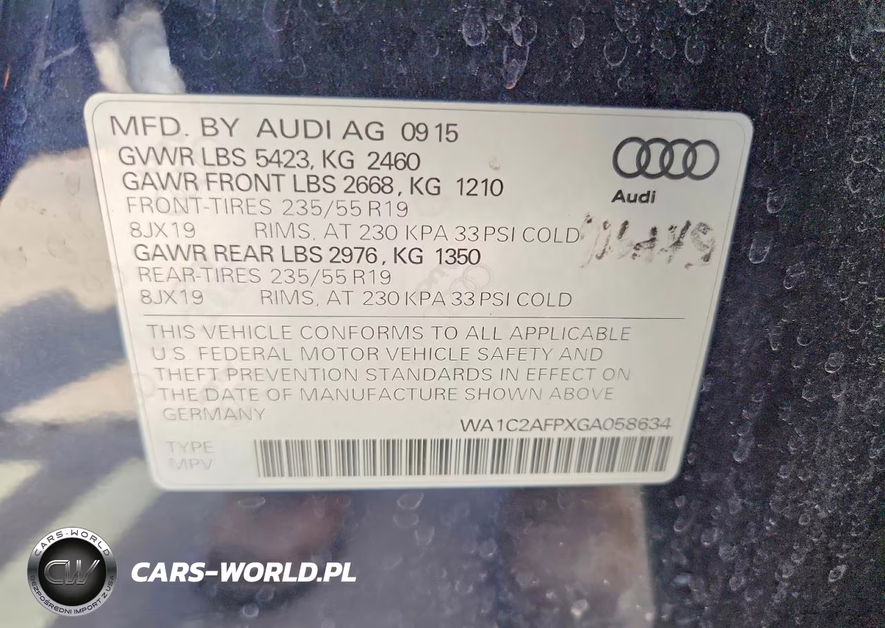 2016 Audi Q5 Premium VIN:WA1C2AFPXGA058634 - 13
