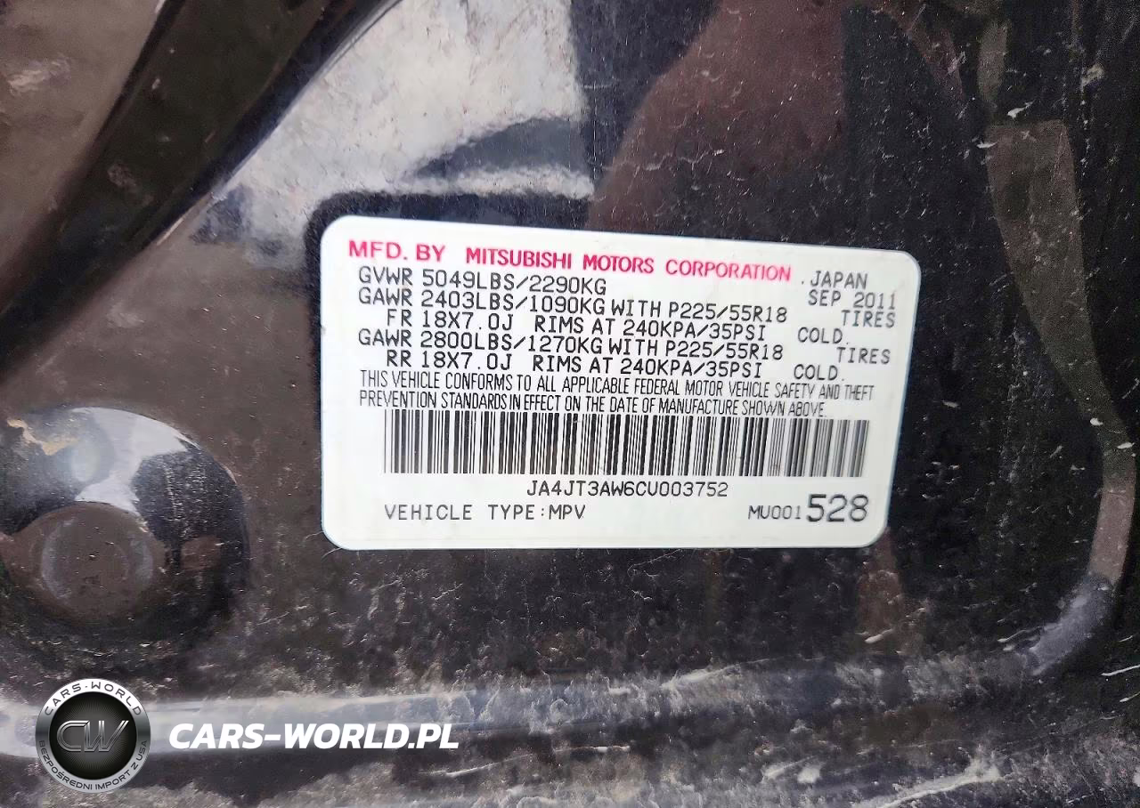 2012 Mitsubishi Outlander Se VIN:JA4JT3AW6CU003752 - 13