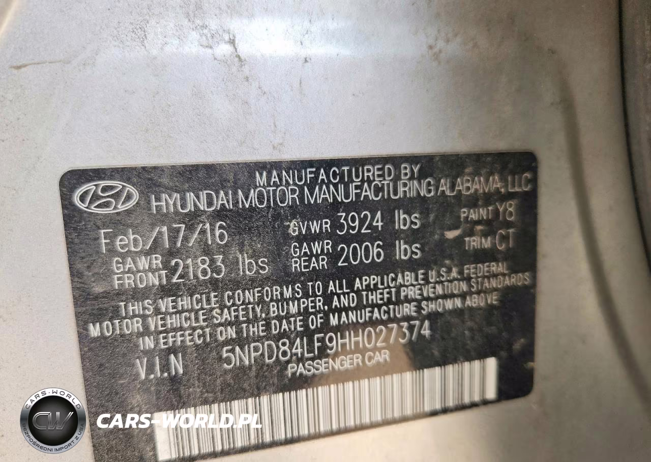 2017 Hyundai Elantra Limited VIN:5NPD84LF9HH027374 - 12