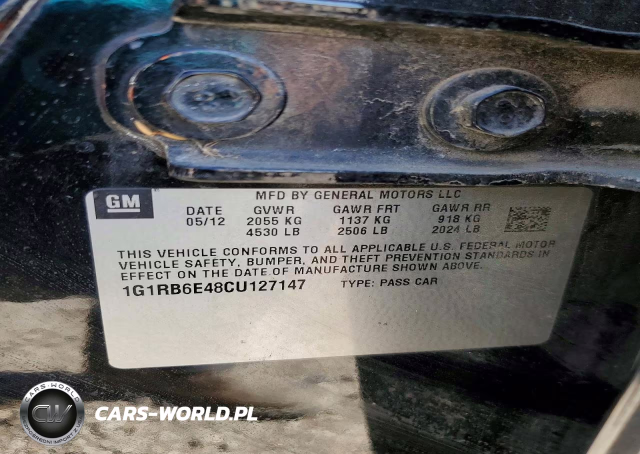 2012 Chevrolet Volt VIN:1G1RB6E48CU127147 - 12