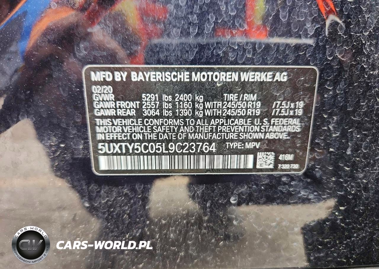 2020 BMW X3 xDrive30I VIN:5UXTY5C05L9C23764 - 12