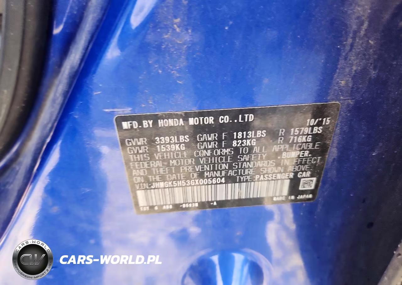2016 Honda Fit Lx VIN:JHMGK5H53GX005604 - 13
