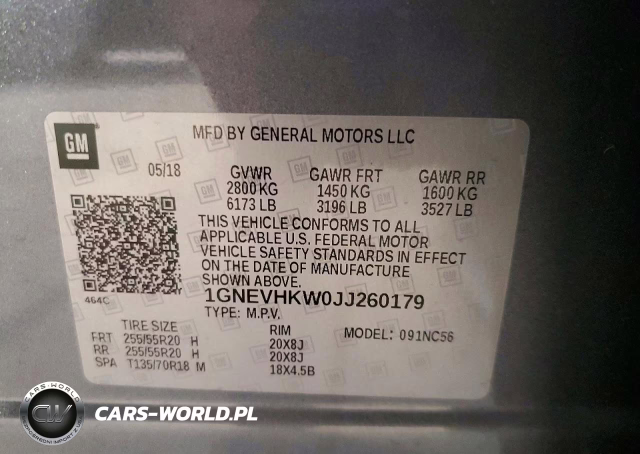 2018 Chevrolet Traverse Lt VIN:1GNEVHKW0JJ260179 - 14