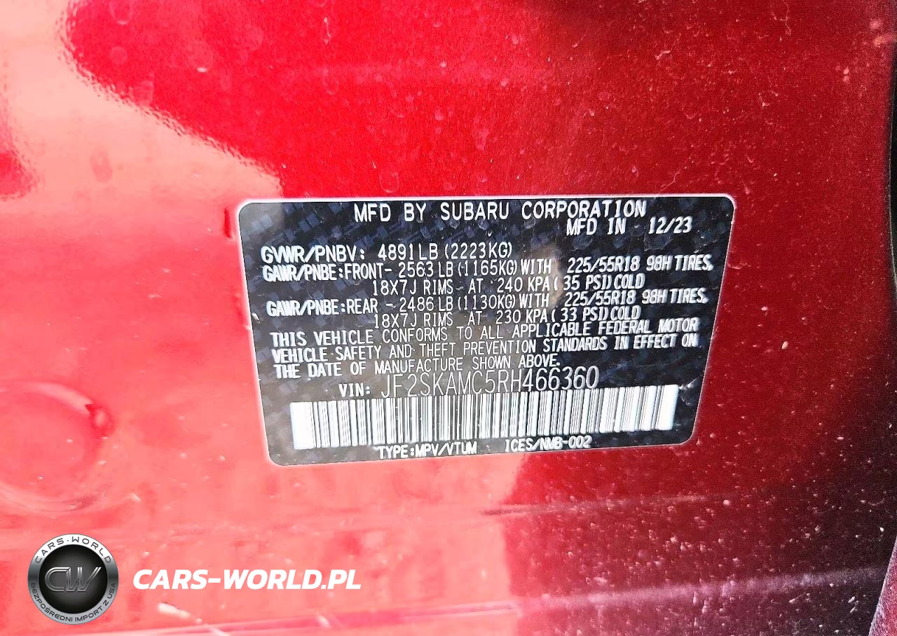 2024 Subaru Forester Touring VIN:JF2SKAMC5RH466360 - 13