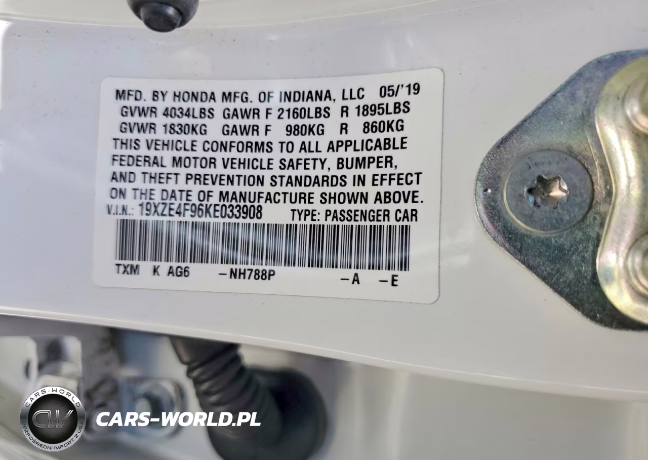 2019 Honda Insight Touring VIN:19XZE4F96KE033908 - 12