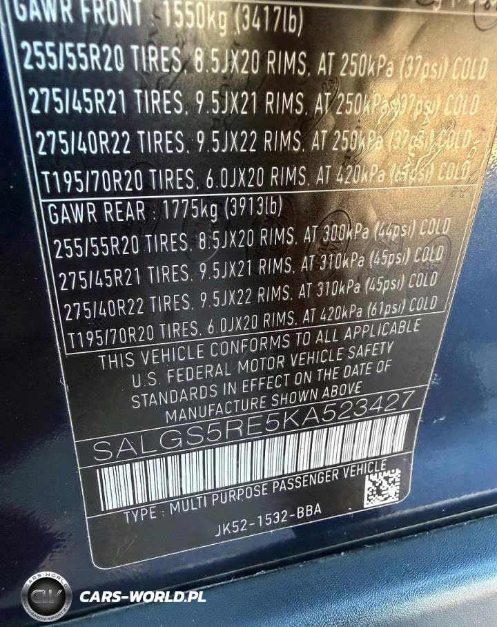 2019 Land Rover Range Rover Supercharged VIN:SALGS5RE5KA523427 - 10