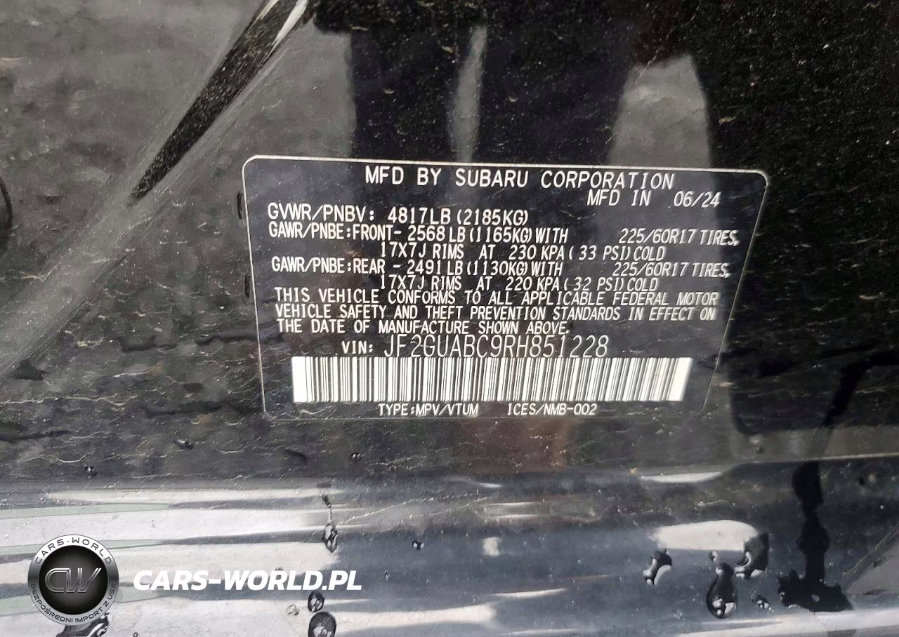 2024 Subaru Crosstrek VIN:JF2GUABC9RH851228 - 12