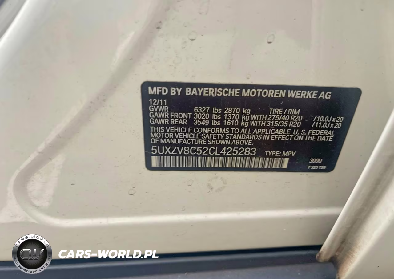 2012 BMW X5 xDrive50I VIN:5UXZV8C52CL425283 - 10