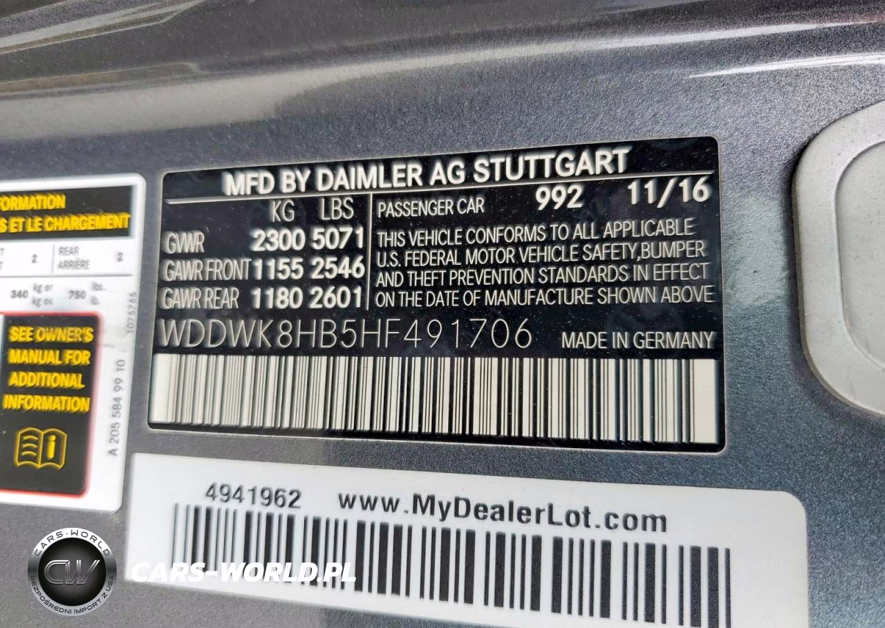 2017 Mercedes-Benz C 63 Amg-S VIN:WDDWK8HB5HF491706 - 12