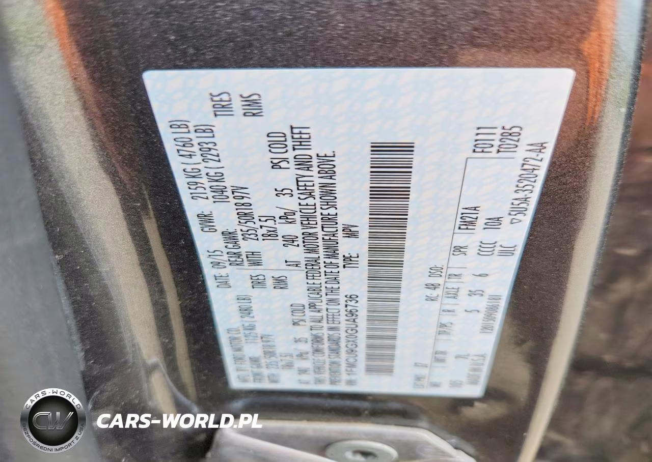 2016 Ford Escape Se VIN:1FMCU9GX0GUA96736 - 13