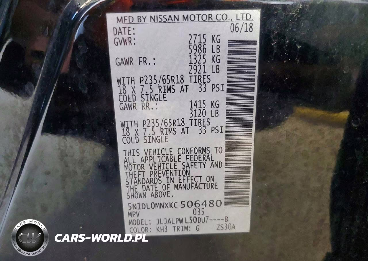 2019 Infiniti Qx60 Pure VIN:5N1DL0MNXKC506480 - 13