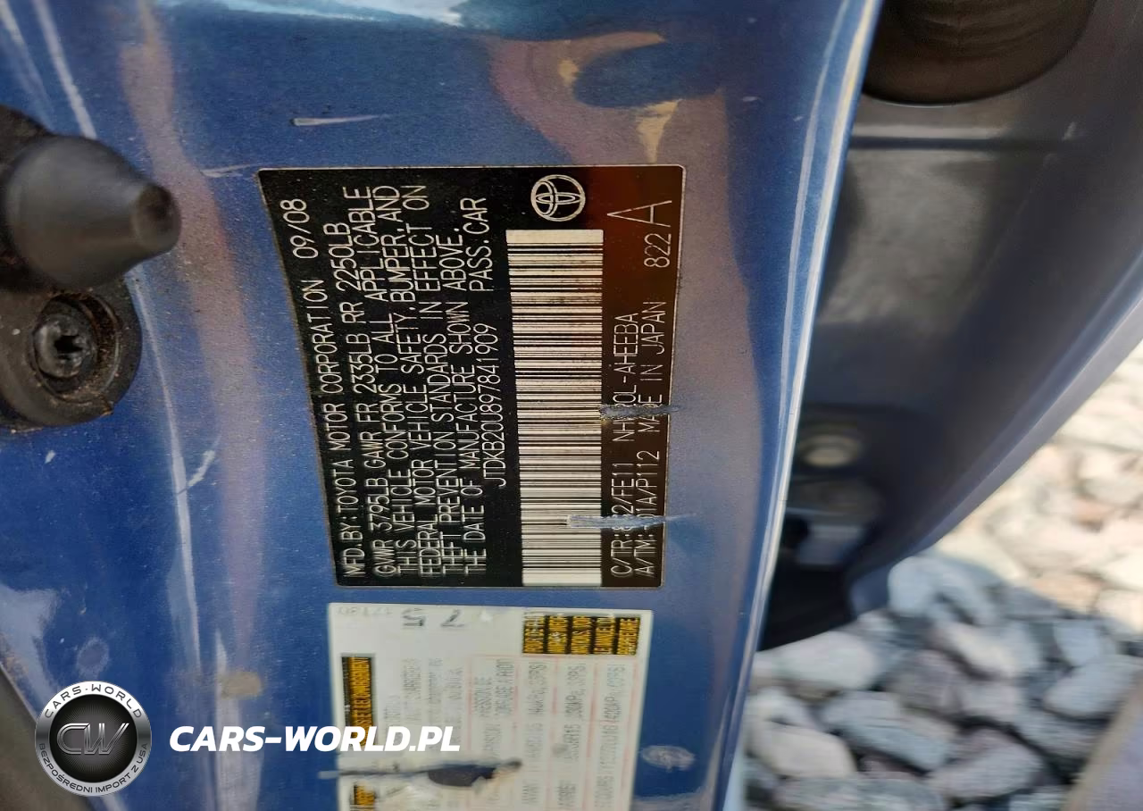 2009 Toyota Prius Base VIN:JTDKB20U897841909 - 13