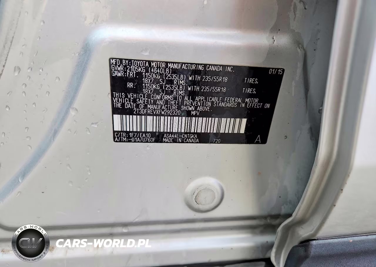 2015 Toyota Rav4 Limited VIN:2T3DFREVXFW292320 - 14