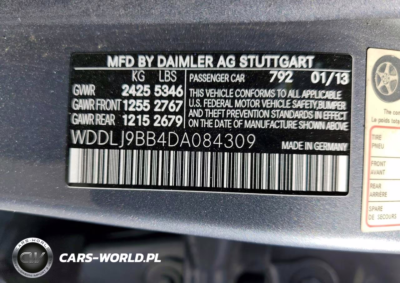 2013 Mercedes-Benz Cls 550 4Matic VIN:WDDLJ9BB4DA084309 - 12