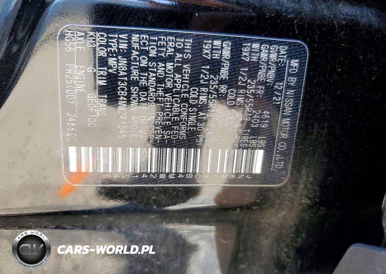 2021 Nissan Rogue Sl VIN:JN8AT3CB4MW241545 - 13