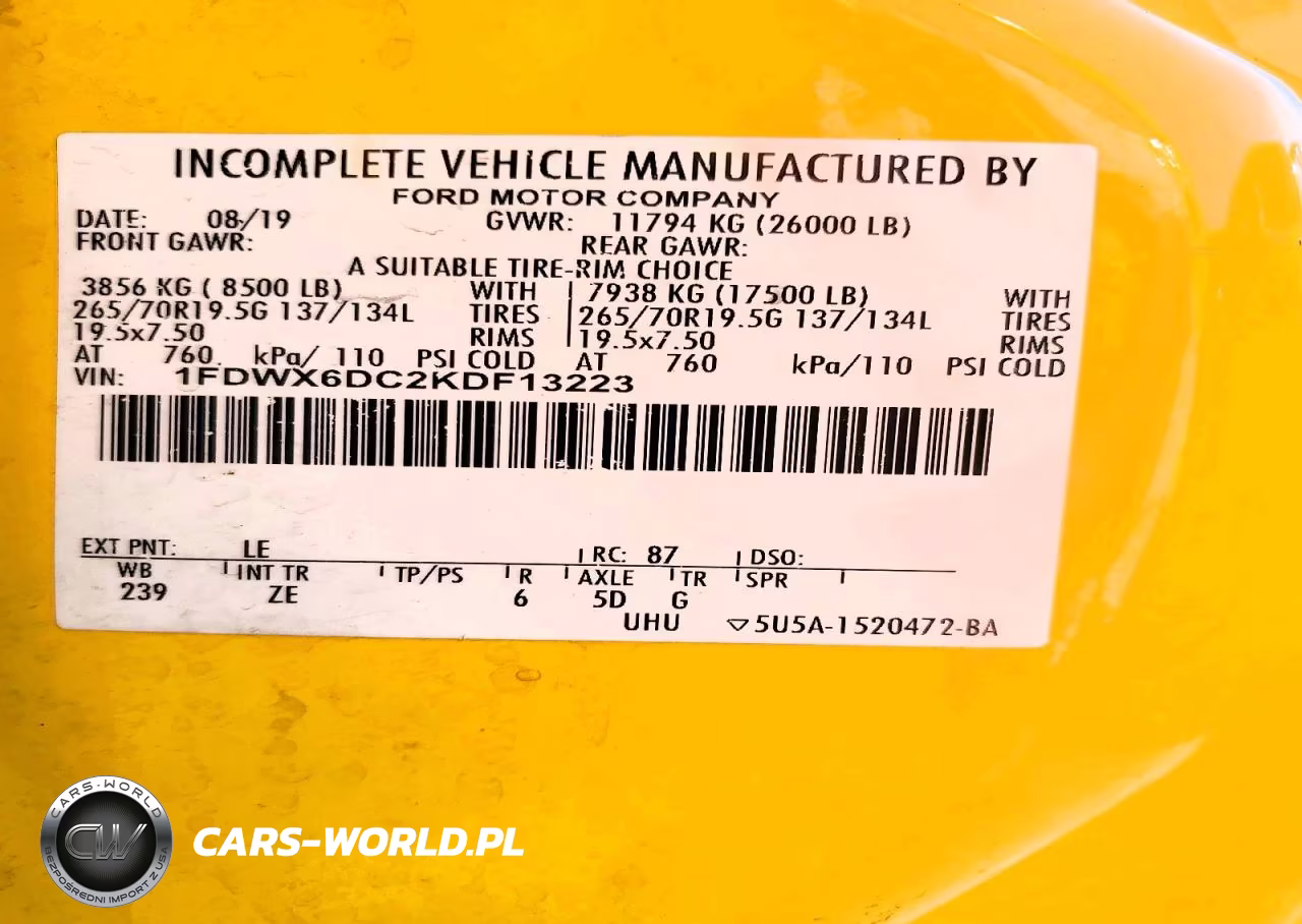 2019 Ford F650 Super Duty VIN:1FDWX6DC2KDF13223 - 13