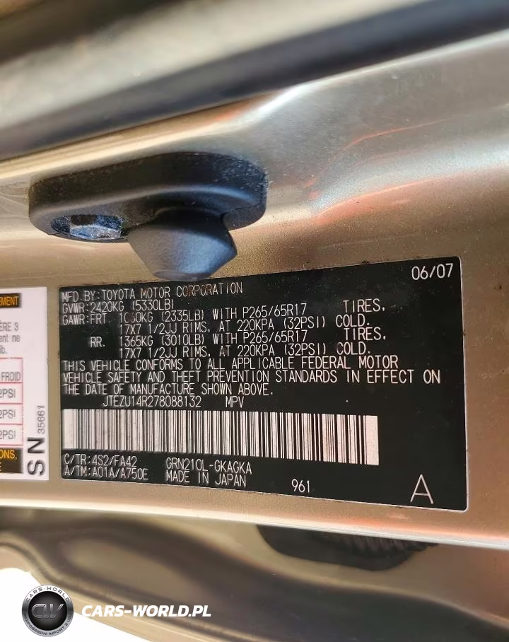 2007 Toyota 4Runner VIN:JTEZU14R278088132 - 13