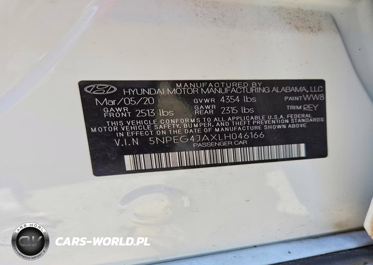 2020 Hyundai Sonata Se VIN:5NPEG4JAXLH046166 - 13