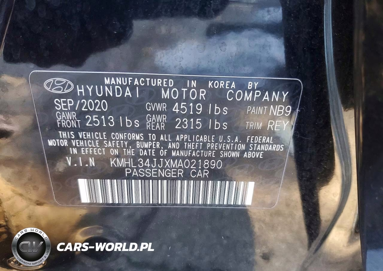 2021 Hyundai Sonata Hybrid Sel VIN:KMHL34JJXMA021890 - 12