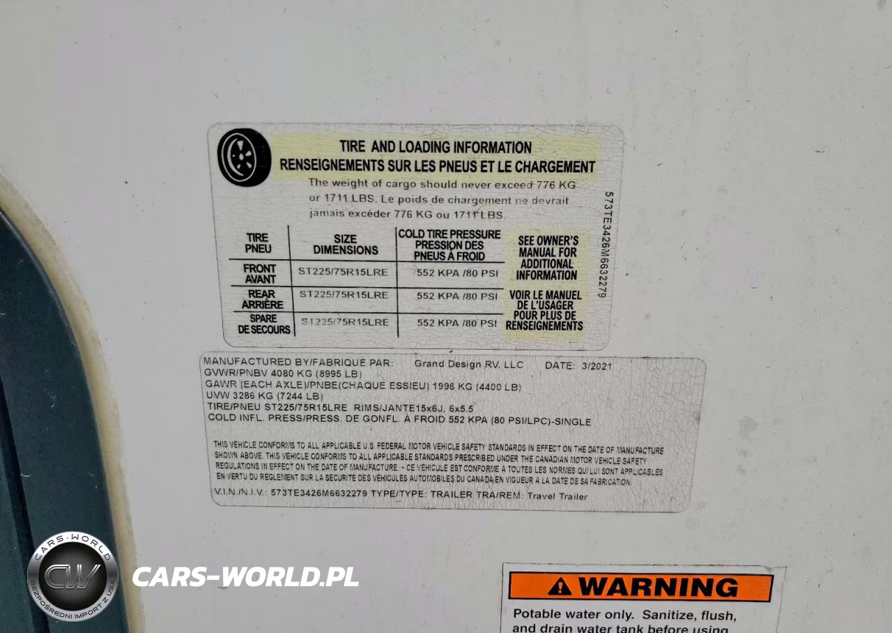 2021 Grandesign Recreational Vehicle (Rv) VIN:573TE3426M6632279 - 10