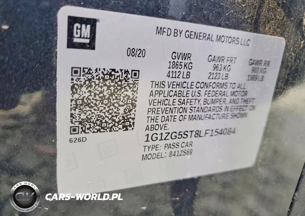 2020 Chevrolet Malibu Rs VIN:1G1ZG5ST8LF154084 - 12