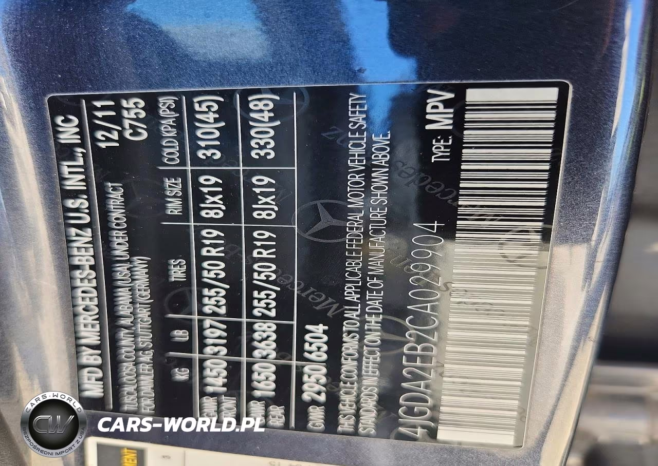 2012 Mercedes-Benz Ml 350 Bluetec VIN:4JGDA2EB2CA029904 - 13