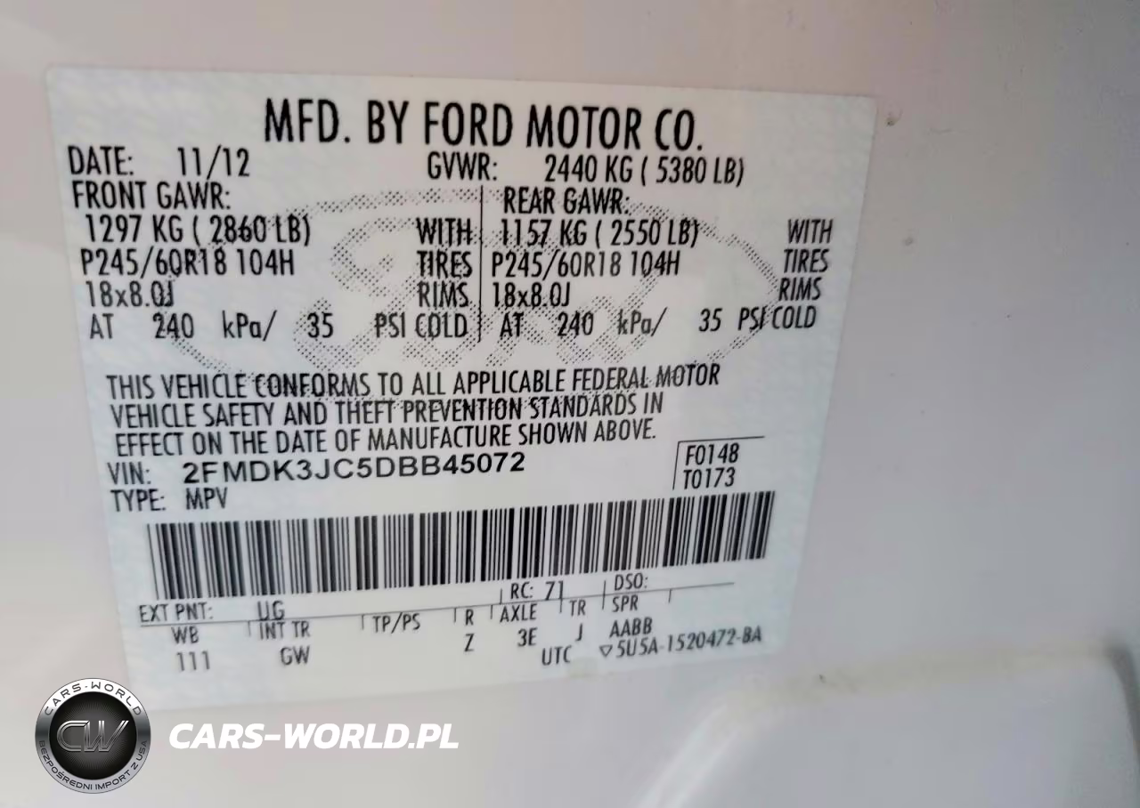 2013 Ford Edge Sel VIN:2FMDK3JC5DBB45072 - 12