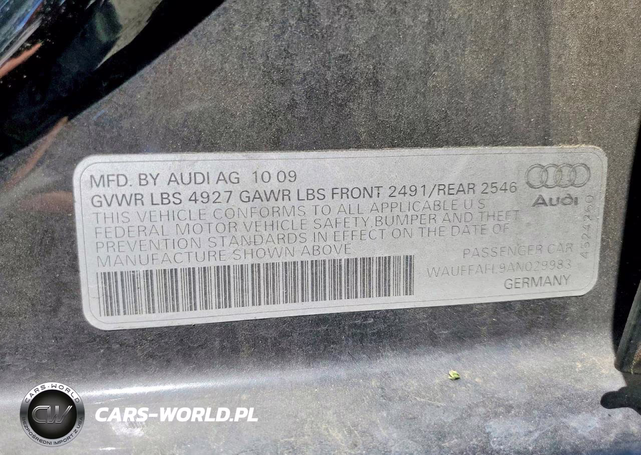2010 Audi A4 Premium Plus VIN:WAUFFAFL9AN029983 - 12