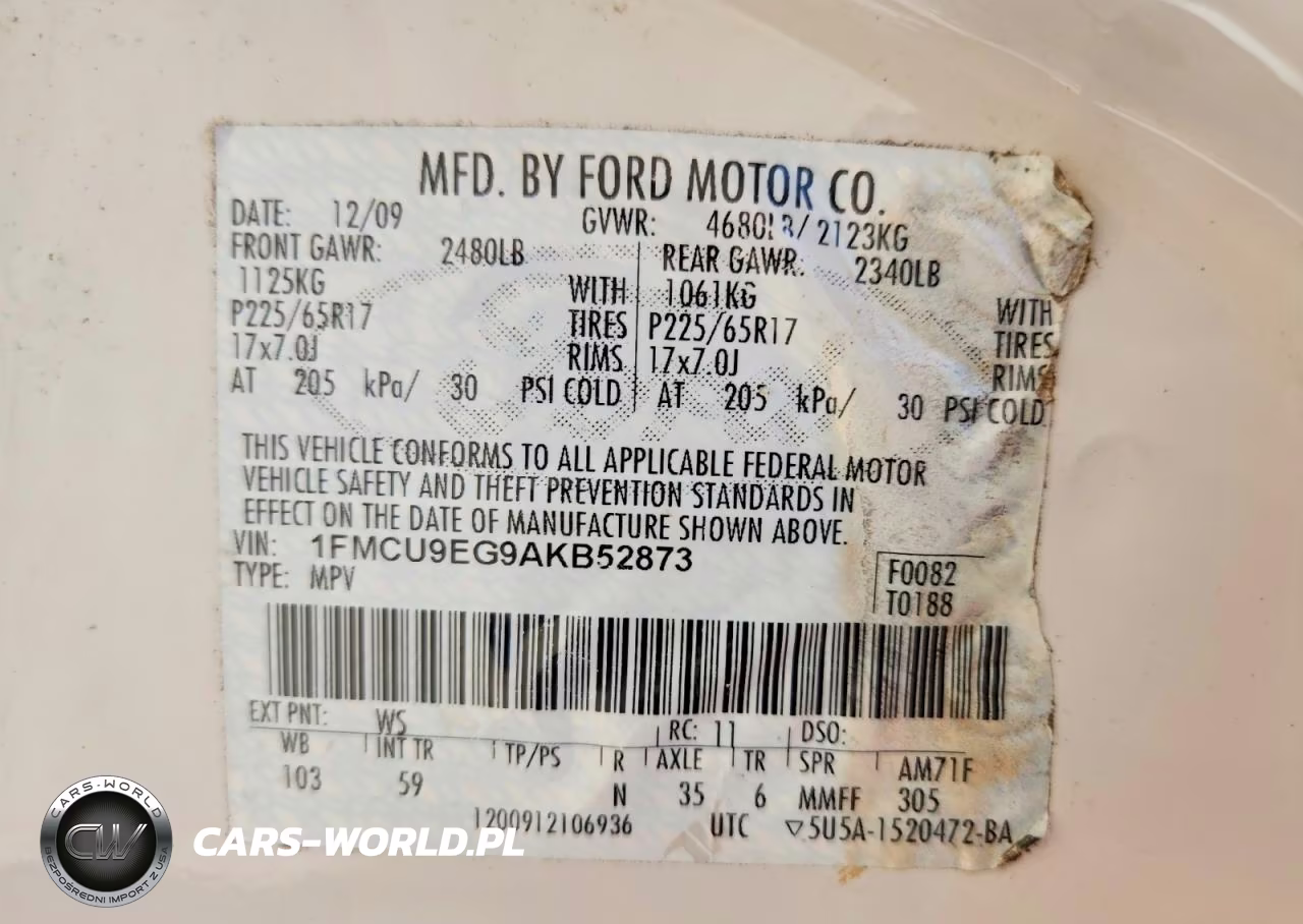 2010 Ford Escape Limited VIN:1FMCU9EG9AKB52873 - 13