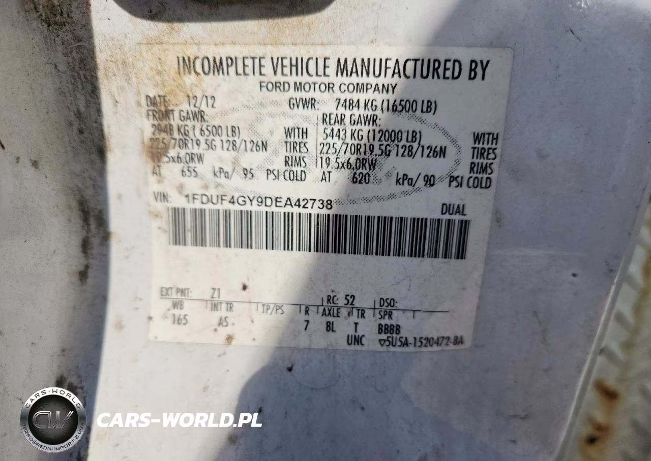 2013 Ford F450 Super Duty VIN:1FDUF4GY9DEA42738 - 12